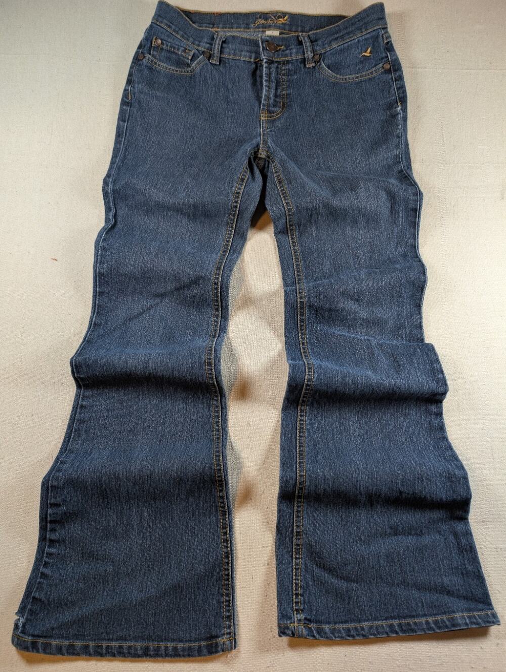 Grane Jeans Womens 3 Juniors Low Rise Bootcut Flare Leg Blue Denim